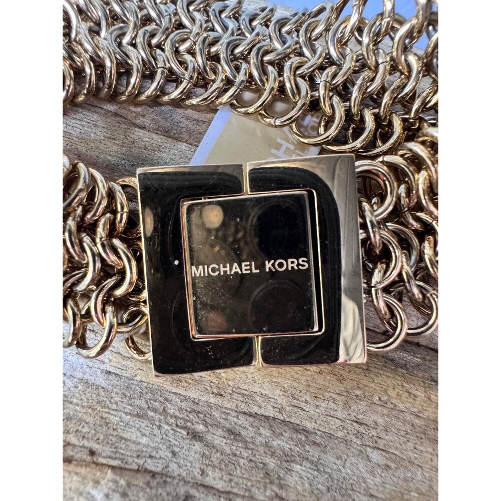 Michael Kors Gold-Tone Chain-Link Bracelet With Signature Logo Clasp - Picture 2 of 11